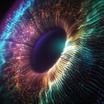 Digital Eye Wave Lines Stock Background